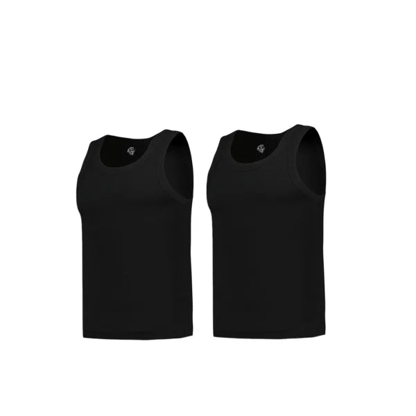 Lot de 2 Débardeurs Enfant en Cotton Noir