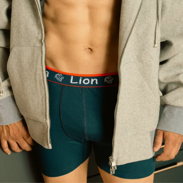 Boxer B100 en Cotton Marine Ceinture Blanche