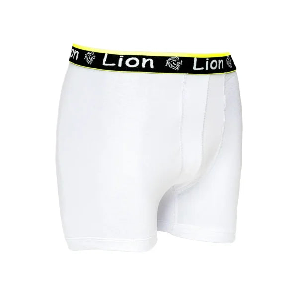 Boxer B100 en Cotton Blanc Ceinture Noire Fluo
