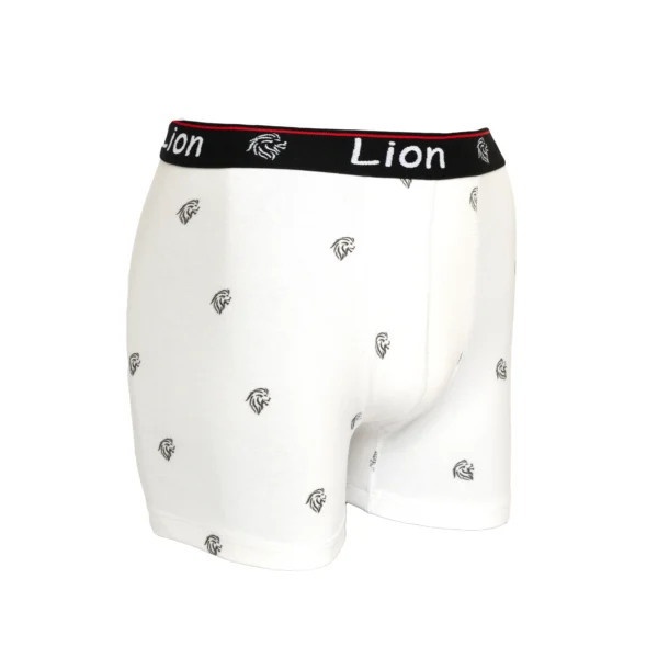 Boxer B100 en Cotton blanc imprimé lion