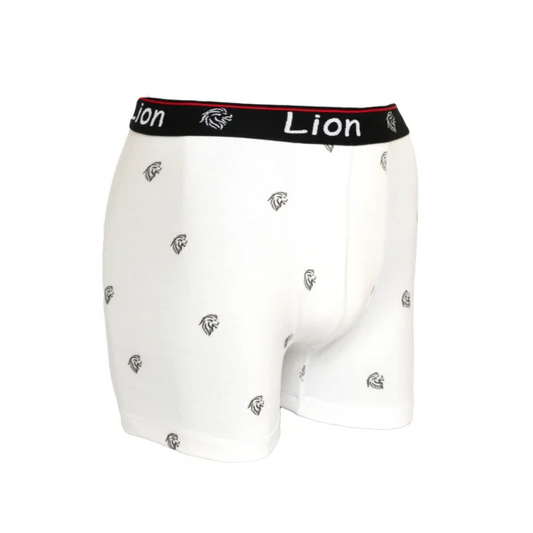 Boxer B100 en Cotton blanc imprimé lion